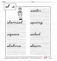 The Letter S in Cursive