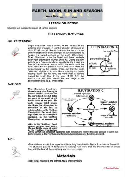 Earth's Seasons Activity