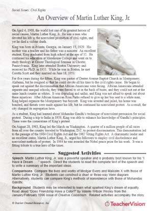 The Life and Accomplishments of Martin Luther King, Jr.