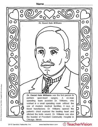 Dr. Daniel Hale Williams Coloring Page