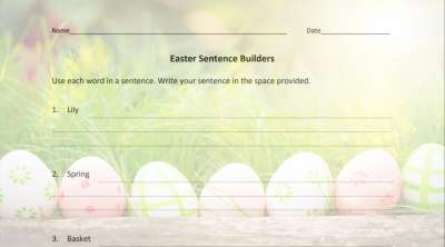 Easter Word Activities from TeacherVision