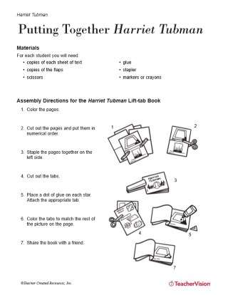 Harriet Tubman Lift-Tab Book Activity