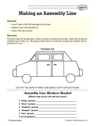 Making an Assembly Line Activity