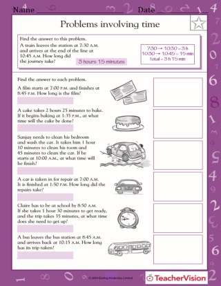 Word Problems Involving Time (Grade 5)