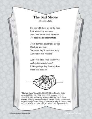 The Sad Shoes Poetry Pack: Main Idea and Supporting Details Printable (2nd  - 5th Grade) - TeacherVision
