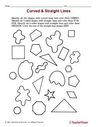 Curved and Straight Lines for Elementary Math