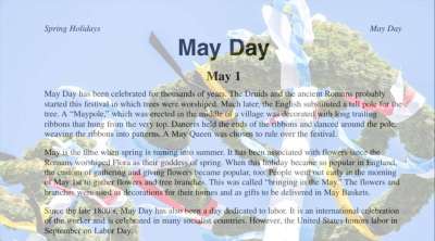 May Day Activities: Maypole and May Baskets