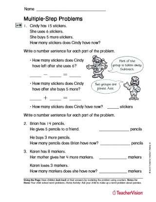Multi-Step Word Problems for Grade 2