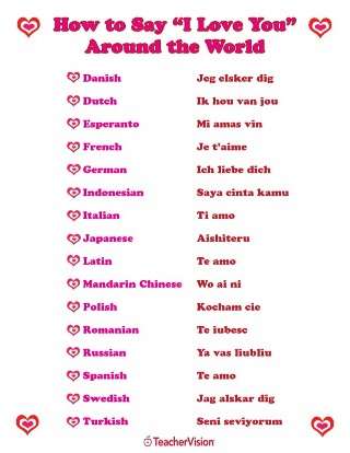 How to Say "I Love You" in Many Languages