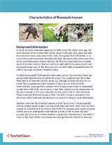 Characteristics of Mammals Background Information Cover Image