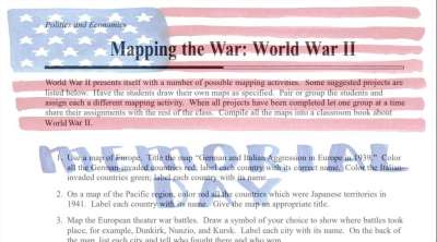 Mapping World War II Activities and Projects