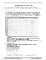 Birthday Party Budget: Excel Exercise