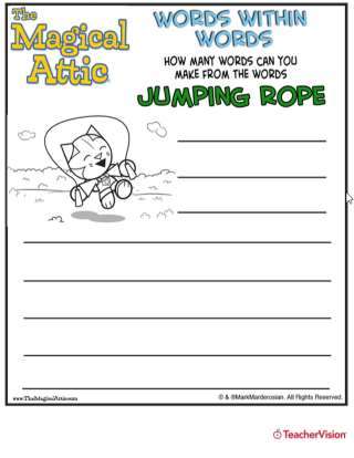 Magical Attic Crystal Cat Jumprope Word Puzzle