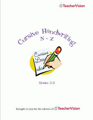 Cursive Handwriting Printable Book: N-Z (2-5)