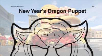 Chinese New Year Dragon Mask Puppet