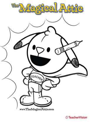 Eclipse Doggy Superhero Coloring Page