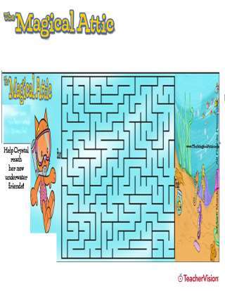 Magical Attic Crystal Cat Underwater Maze Puzzle