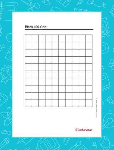Blank 100-grid Graphic Organizer 