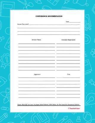 Parent/Student Conference Documentation Form