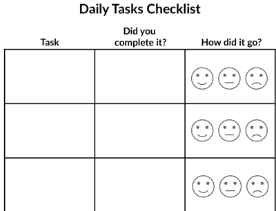 Daily Tasks Checklist Image