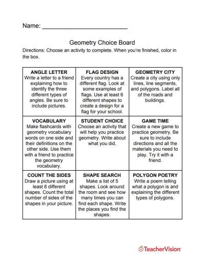 Nine Geometry Activities For Your Classroom