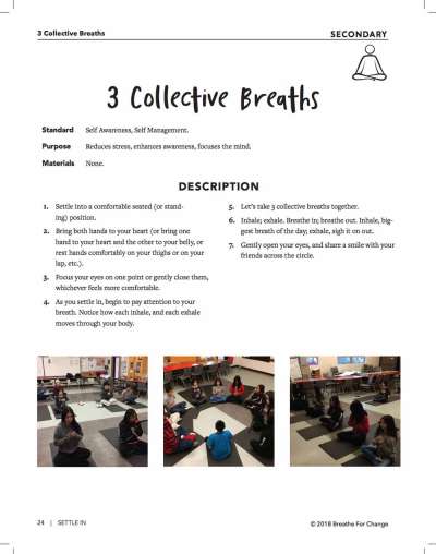 An activity to center and focus students