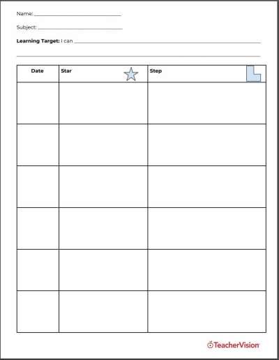 a form for teachers to give students feedback on the learning target 