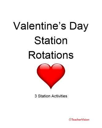 Valentine's Day Station Rotations for Elementary Classrooms