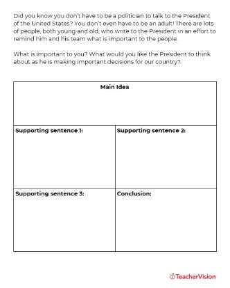 Writing Activities for Teaching Presidents' Day