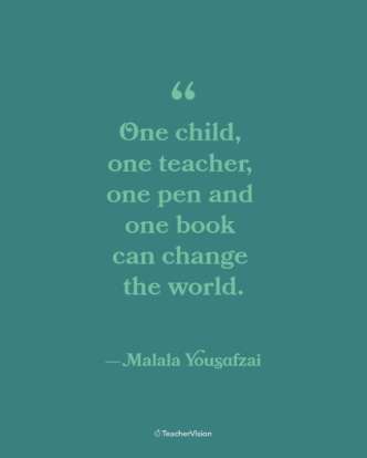 Malala Yousafzai Women's History Month Inspirational Classroom Poster