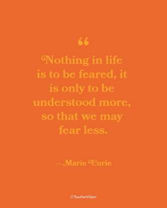 Marie Curie Women's History Month Inspirational Classroom Poster
