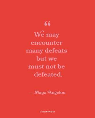 Maya Angelou Women's History Month Inspirational Classroom Poster