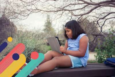 student engaging in a virtual remote learning field trip