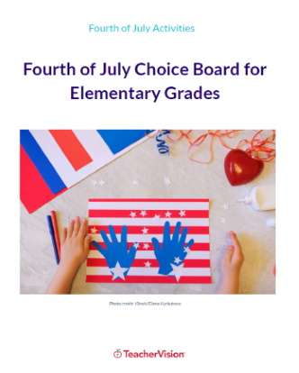 Fourth of July Choice Board for Elementary Grades