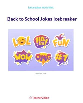 Back to School Jokes Icebreaker and Writing Activity