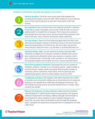 19 Ideas for Self-Care and Wellness in Schools