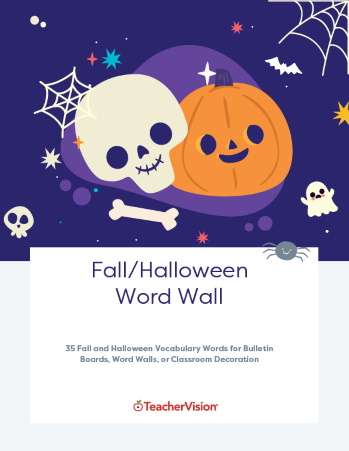 Halloween Word Wall Vocabulary