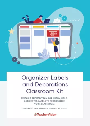 Organizer Labels and Decorations Classroom Kit