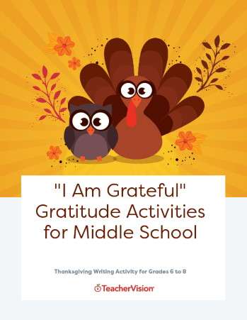 I Am Grateful Thanksgiving Gratitude Activities for Middle School