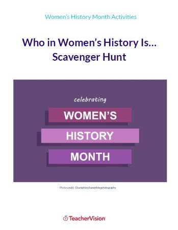 Women's History Month "Who Is..." Scavenger Hunt