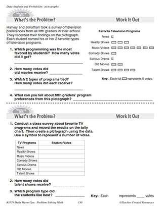 Data Analysis and Probability Daily Math Warm-Ups and Answe Key Grade 4-6