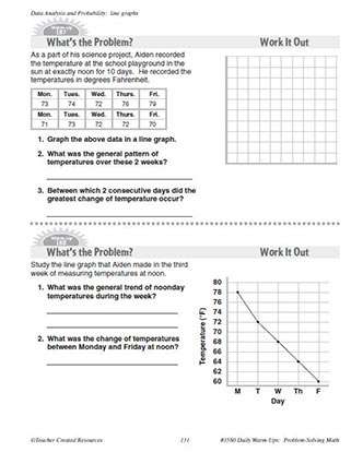 Data Analysis and Probability Daily Math Warm-Ups and Answer Key Grade 5-7