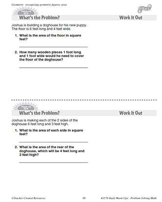 Geometry Daily Math Warm-Ups and Answe Key Grade 4-6