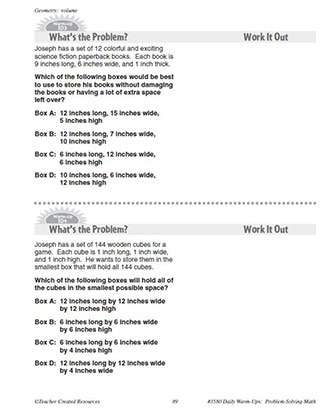 Geometry Daily Math Warm-Ups and Answer Key Grade 5-7