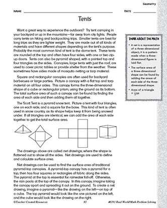 Geometry Math Worksheet and Answer Key Grade 5-11