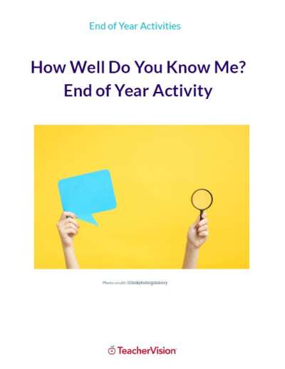 End of Year Activity - How Well Do You Know Me?