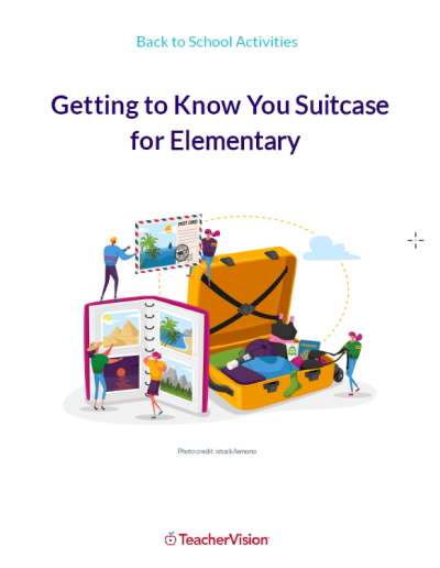 Getting to Know You Suitcase Student Activity for Elementary