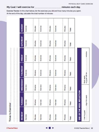 Printable Exercise Tracker