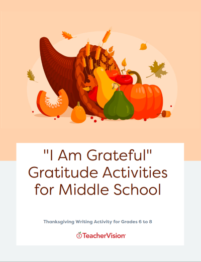 Thanksgiving Gratitude Activity for Middle School