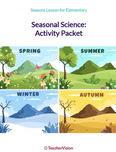 Seasons worksheets for elementary science